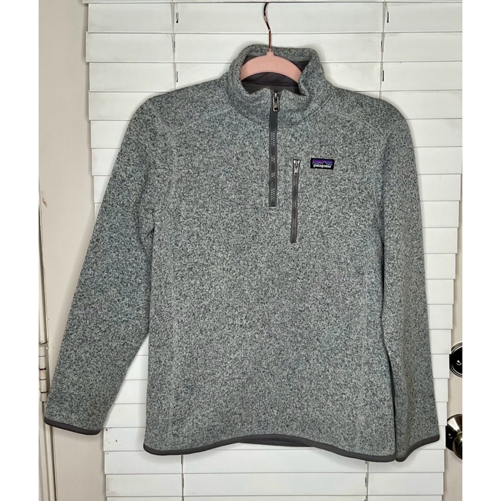 Patagonia Kid’s Better Sweater Quarter zip Fleece XL (14) Grey